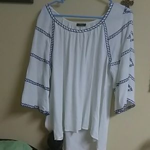 Summer Boho White Blouse